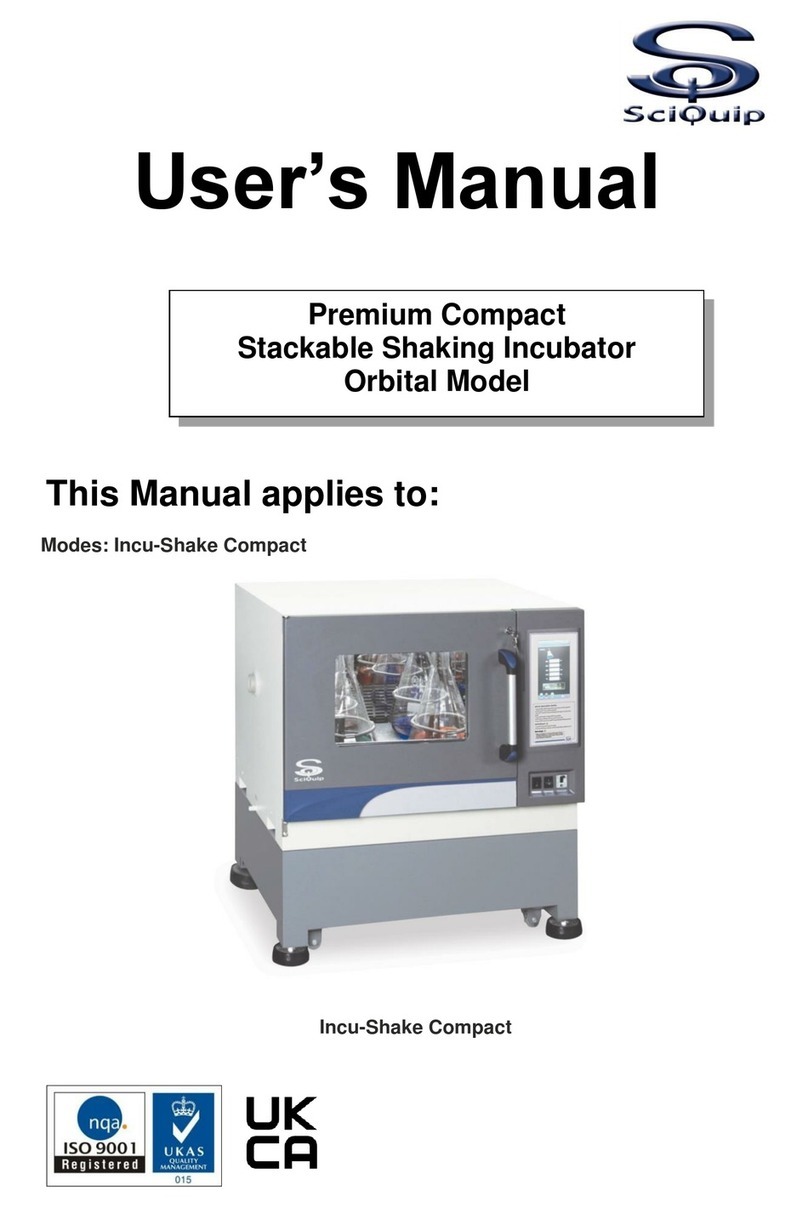SciQuip Incu-Shake Compact user manual