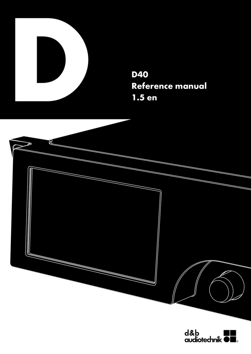 d & b audiotechnik D40 Reference manual