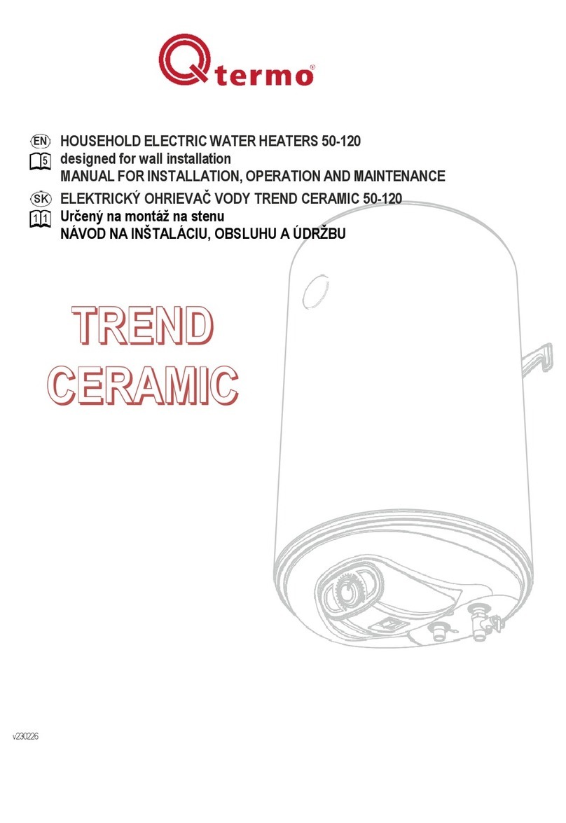 Qtermo TREND 50 CERAMIC MANUAL FOR INSTALLATION, OPERATION AND MAINTENANCE Qtermo TREND 50 CERAMIC MANUAL FOR INSTALLATION, OPERATION AND MAINTENANCE