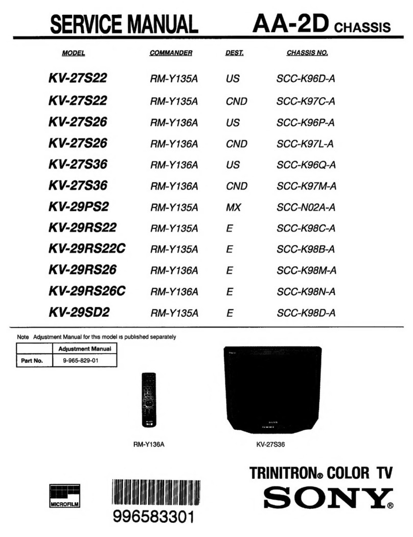 Sony Trinitron KV-27S22 User manual