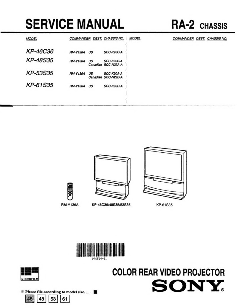Sony KP-46C36 - 46" Projection Tv User manual