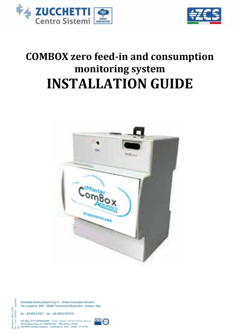 ZUCCHETTI Azzurro ComBox installation guide