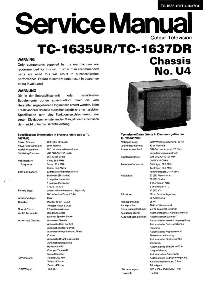 Panasonic TC-1635UR User manual