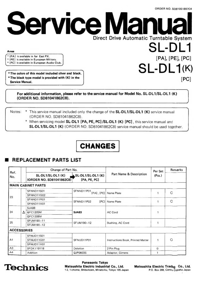 Technics SL-DL1 User manual Technics SL-DL1 User manual