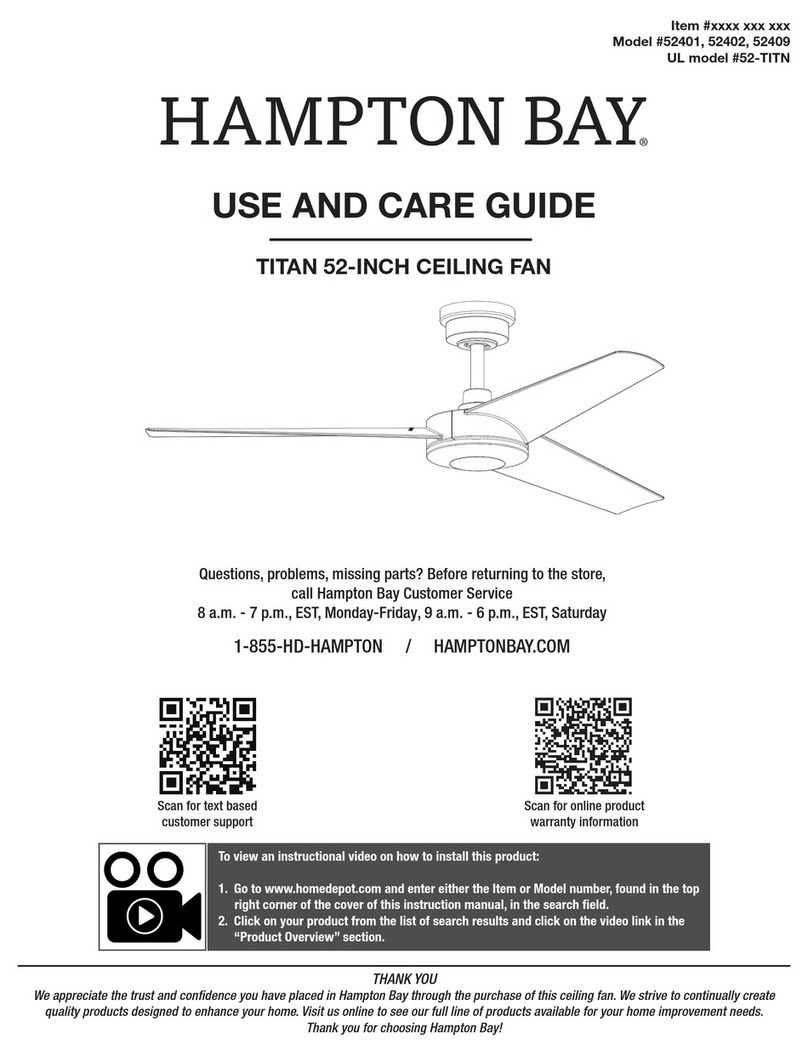 HAMPTON BAY TITAN 52 User manual HAMPTON BAY TITAN 52 User manual