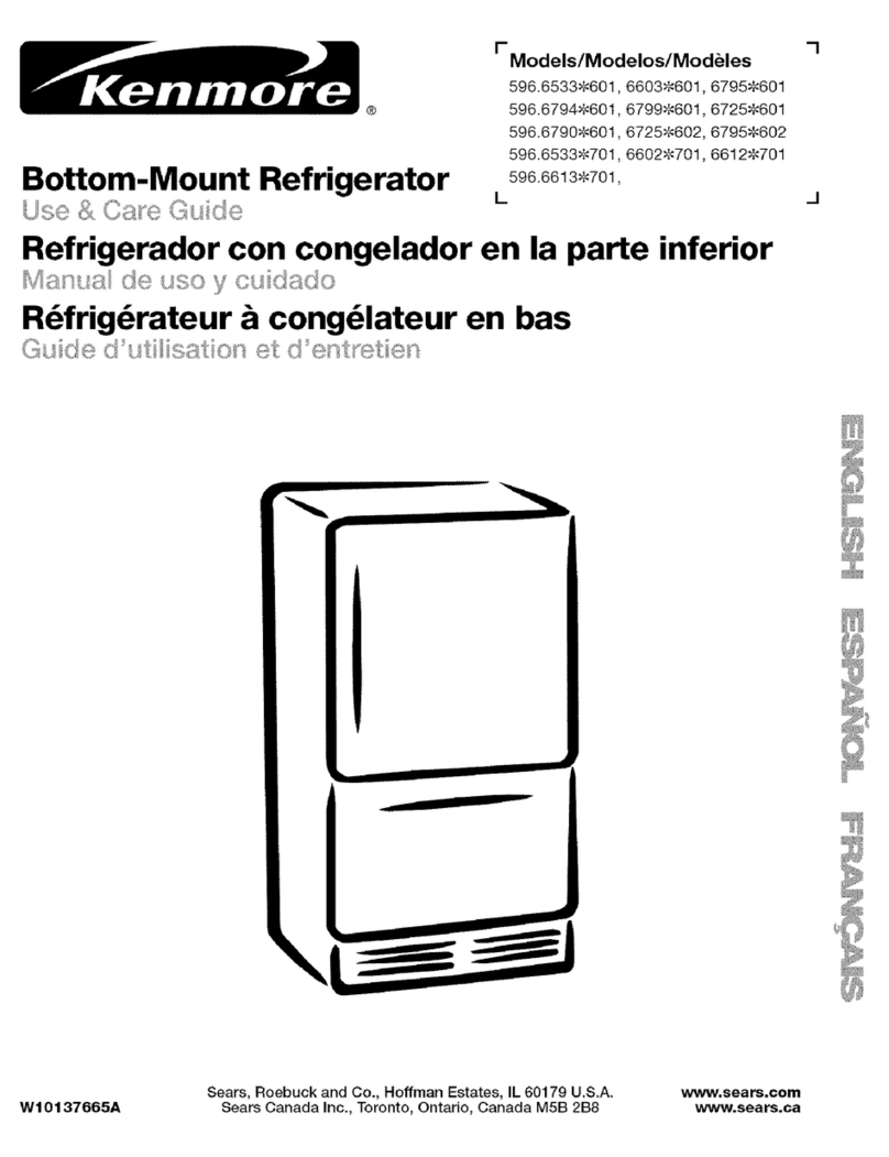 Sears Kenmore 596.6533 601 Series User manual