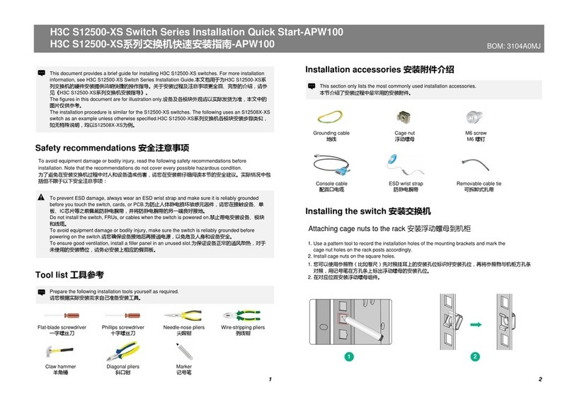 H3C S12500-XS Series Installation, quick start