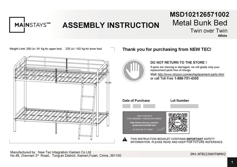 Mainstays MSD102126571002 Assembly instruction