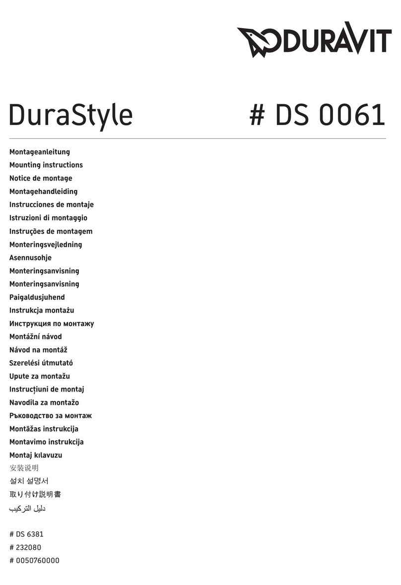 DURAVIT DuraStyle DS 0061 Mounting instructions DURAVIT DuraStyle DS 0061 Mounting instructions