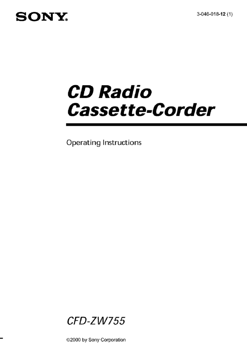 Sony CFD ZW755 - Portable CD / Cassette User manual