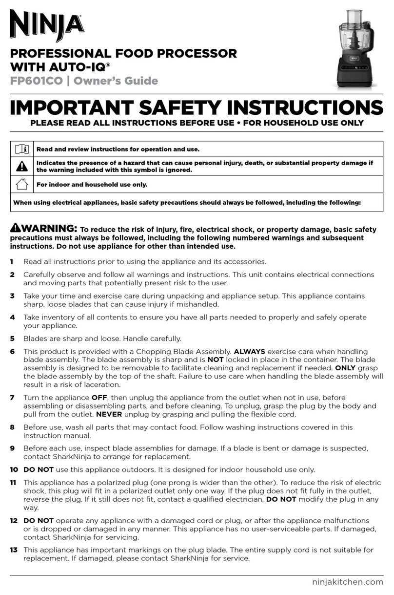 Shark NINJA FP601CO Series owner's guide