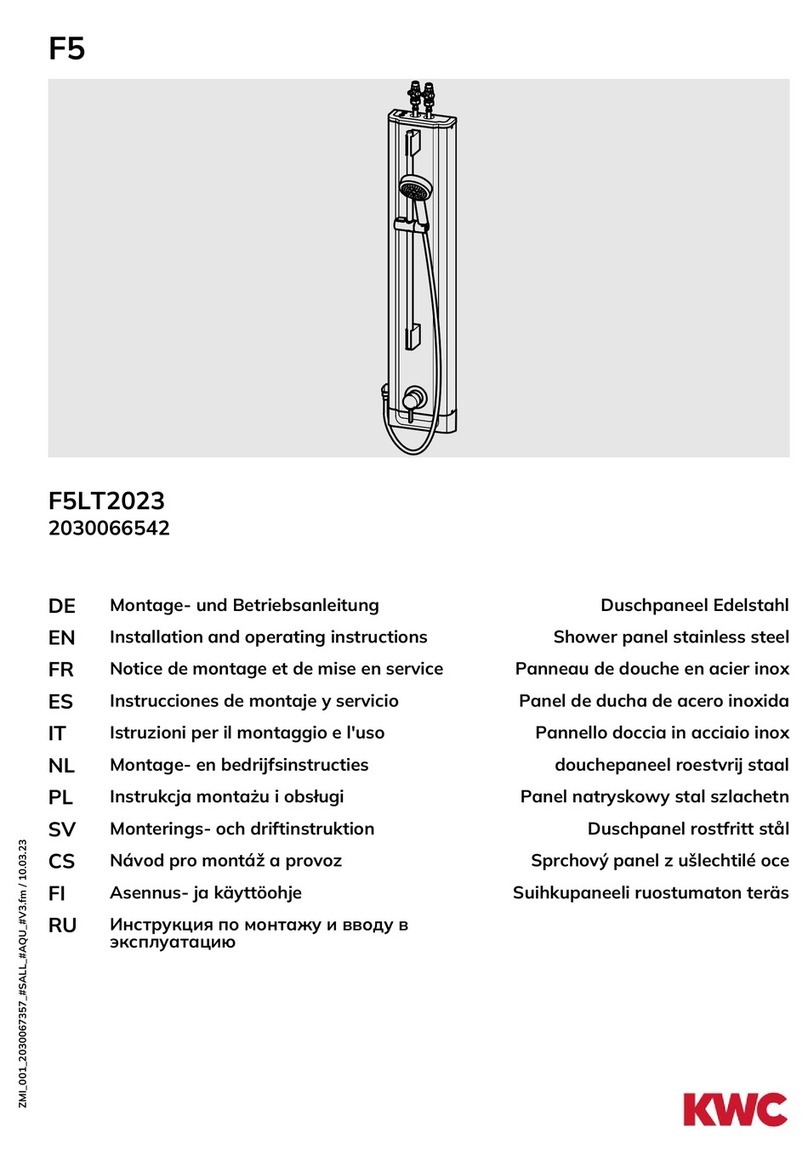KWC F5LT2023 Installation and operating instructions