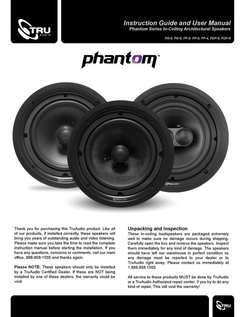 TRU Audio Phantom Series User manual