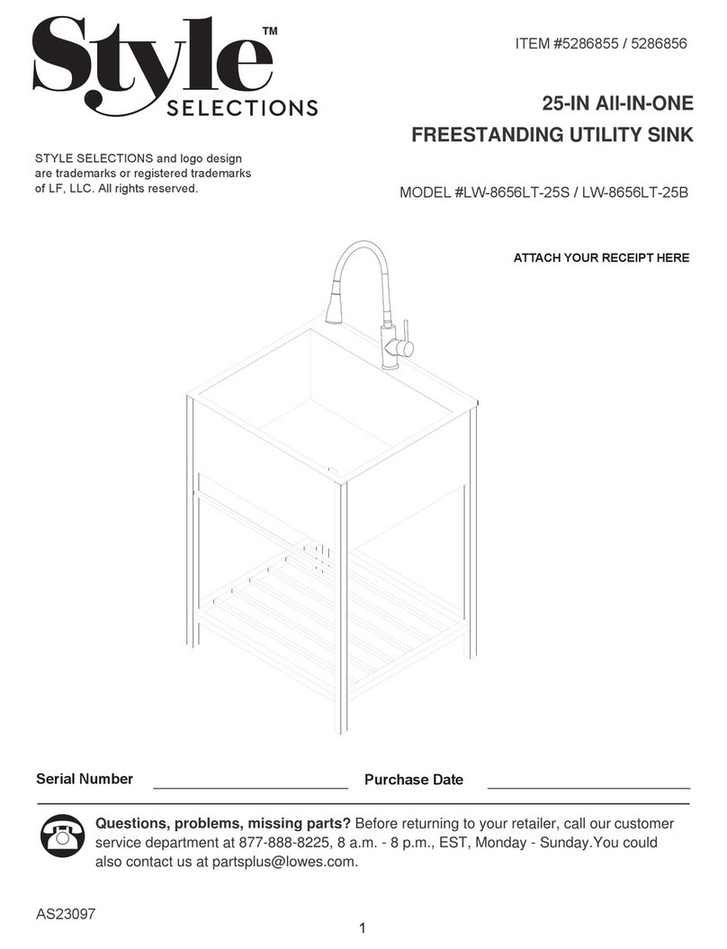 LF Style selections LW-8656LT-25S installation instructions LF Style selections LW-8656LT-25S installation instructions