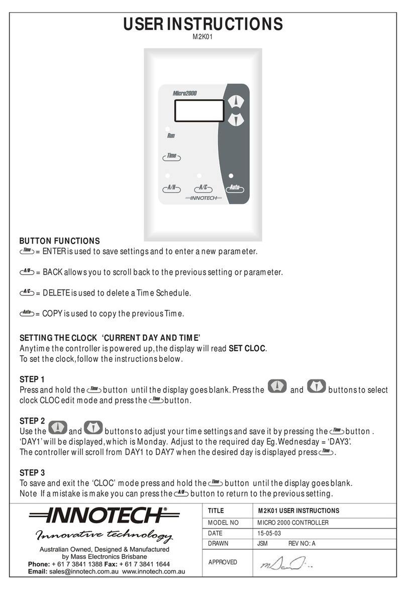 Innotech M2K01 User instructions Innotech M2K01 User instructions