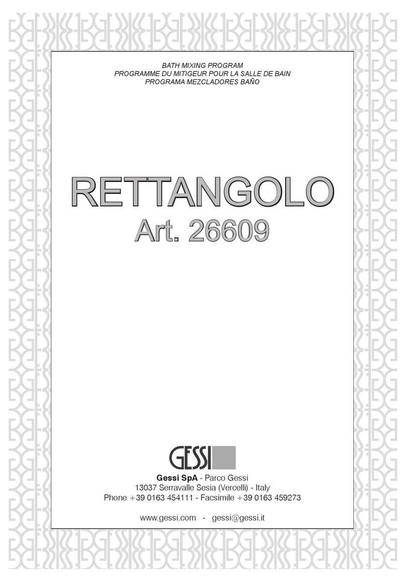 Gessi RETTANGOLO 26609 Bath Mixing Program