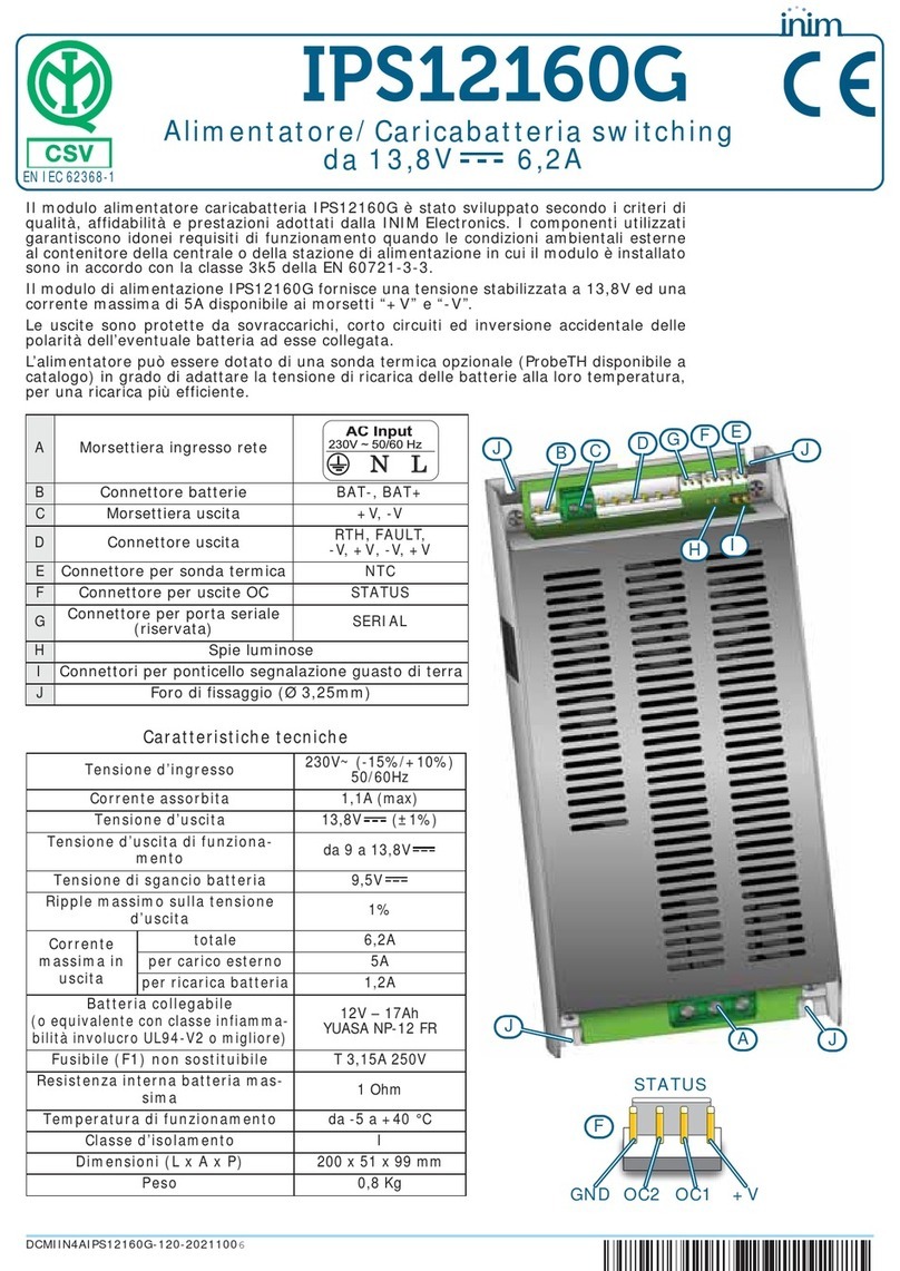 INIM IPS12160G User manual