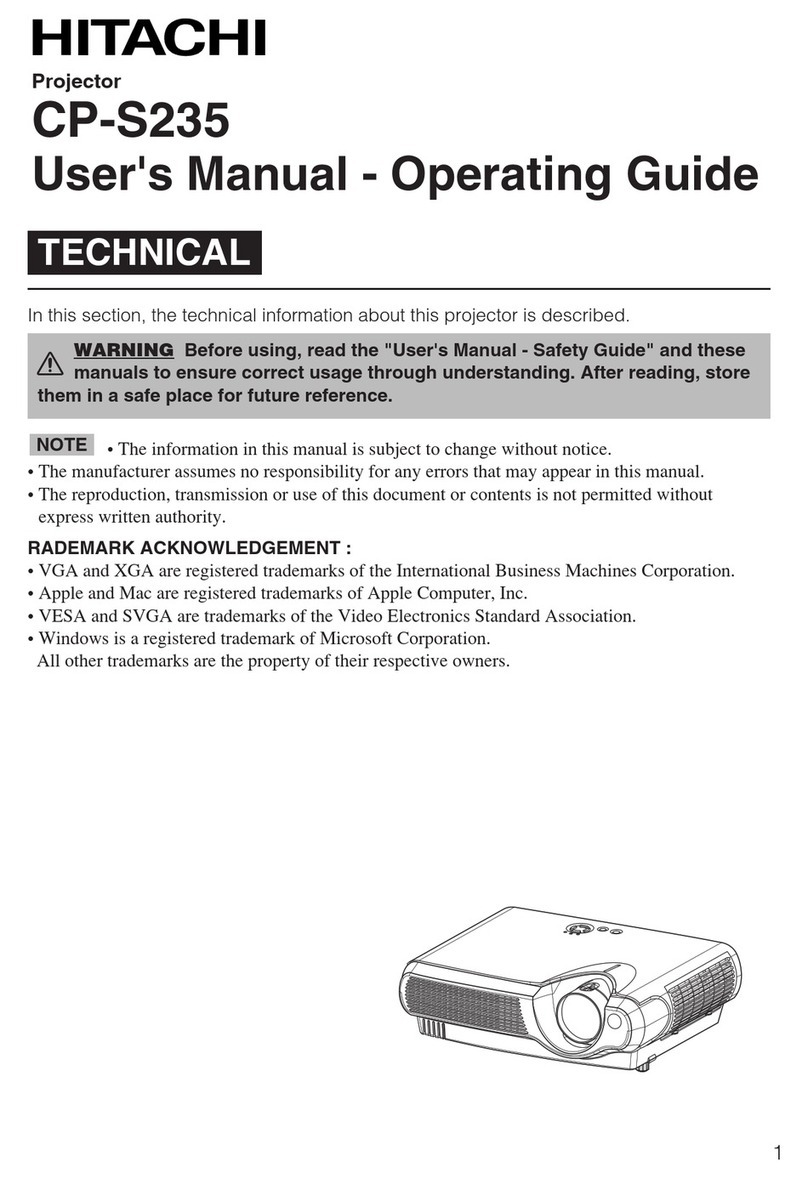 Hitachi CP-S235 User manual