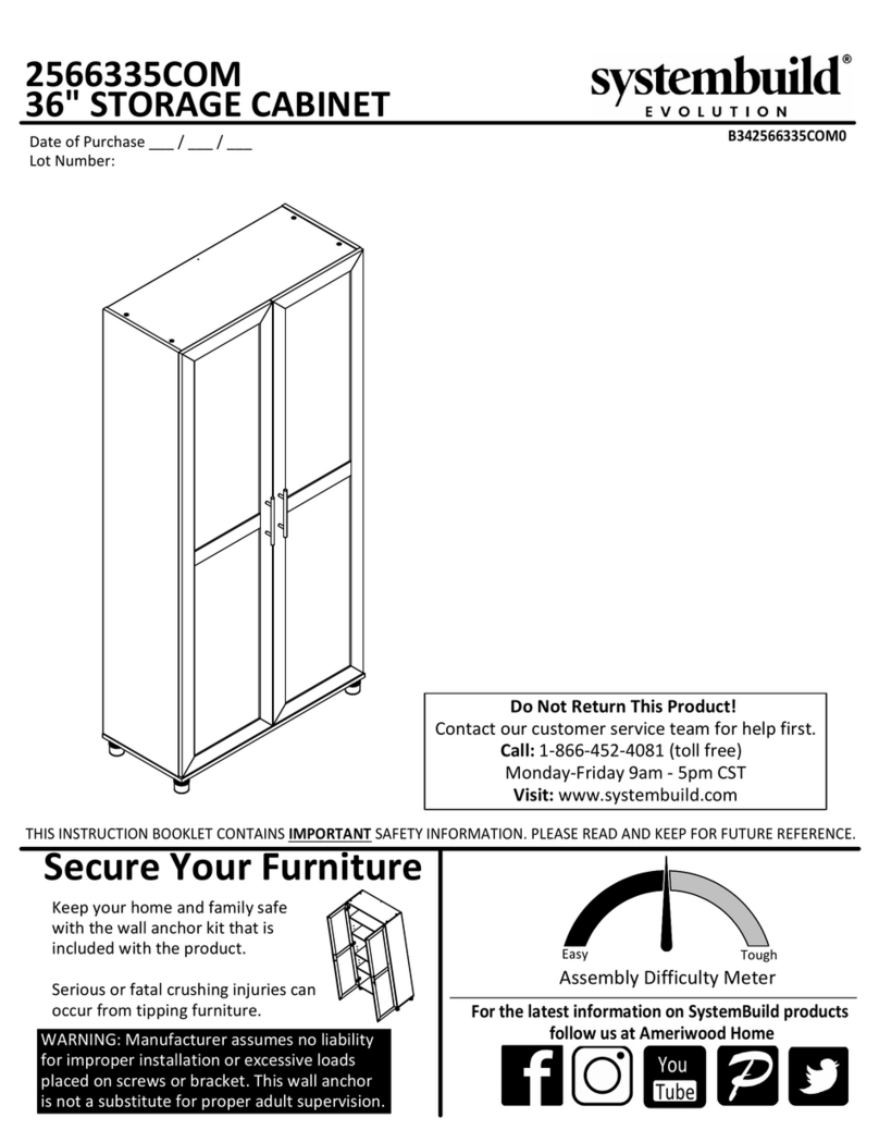 Systembuild Evolution 2566335COM Instruction booklet Systembuild Evolution 2566335COM Instruction booklet