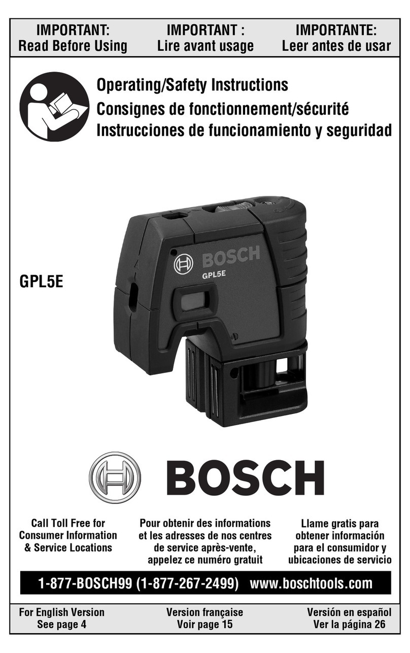 Bosch GPL5E Assembly instructions