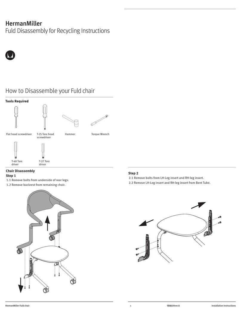 Herman Miller Fuld Disassembly for Recycling Instructions