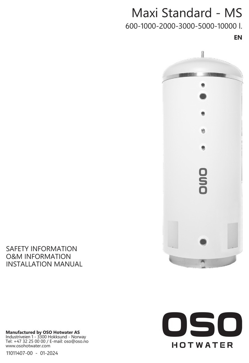 OSO HOTWATER Maxi Standard MS 600 installation manual