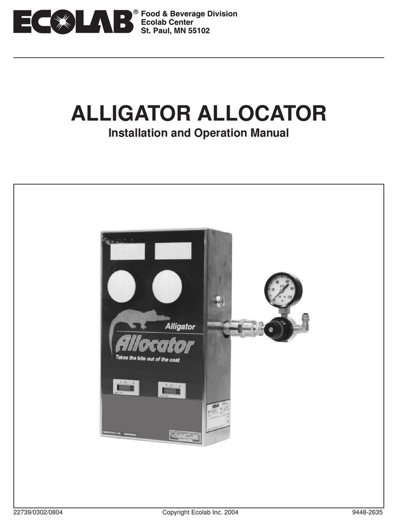 Ecolab ALLIGATOR ALLOCATOR 100 Installation and operation manual