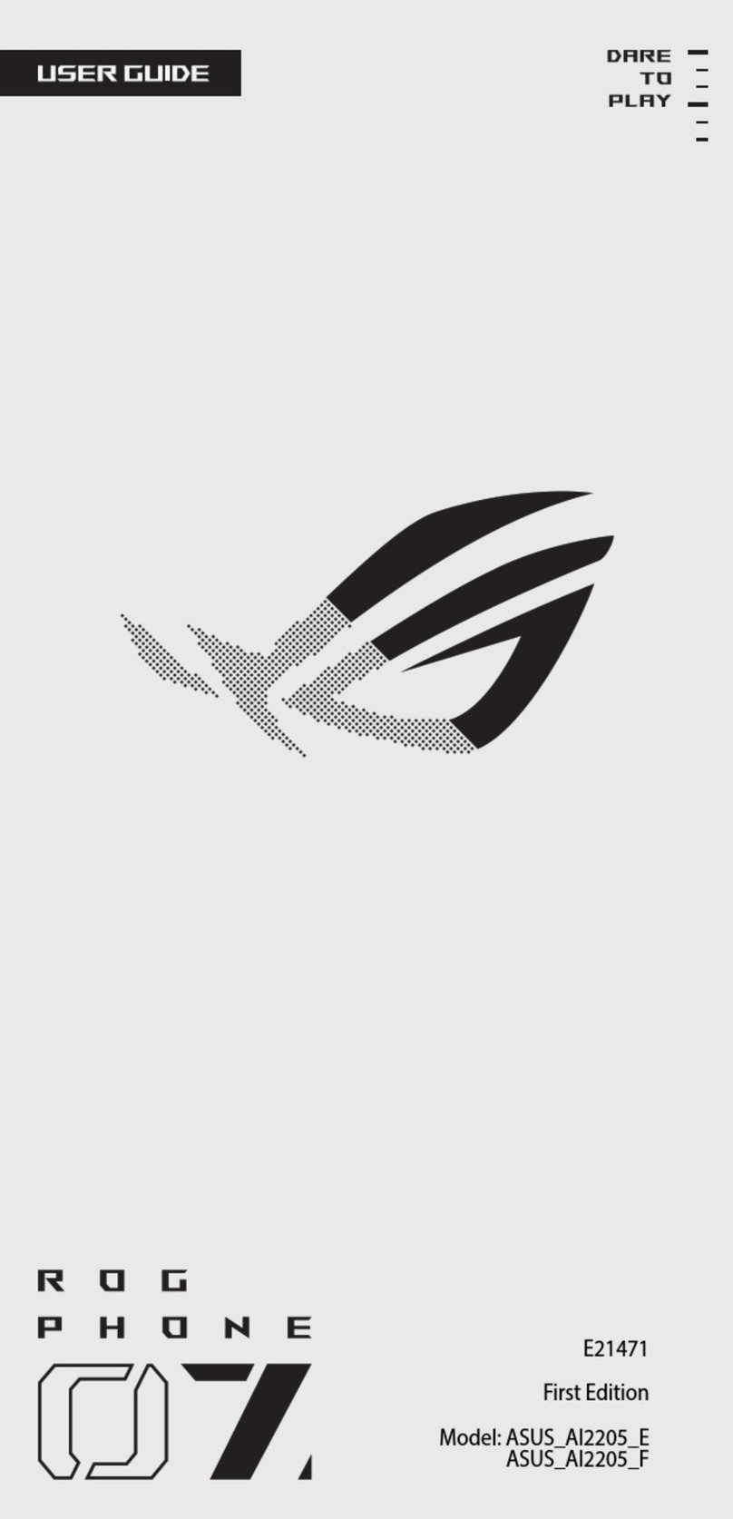 Asus ROG PHONE 07 User manual Asus ROG PHONE 07 User manual