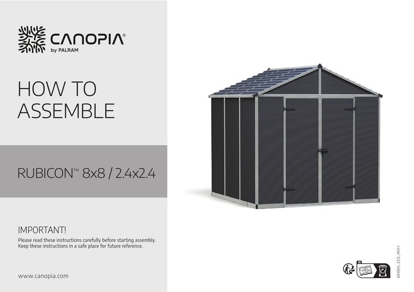 Palram CANOPIA RUBICON 8x8/2.4x2.4 Administrator Guide Palram CANOPIA RUBICON 8x8/2.4x2.4 Administrator Guide