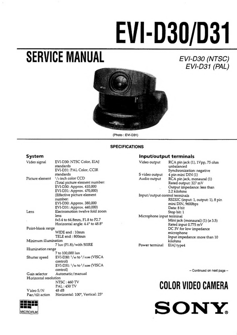 Sony EVID30 - NTSC Color Camera User manual