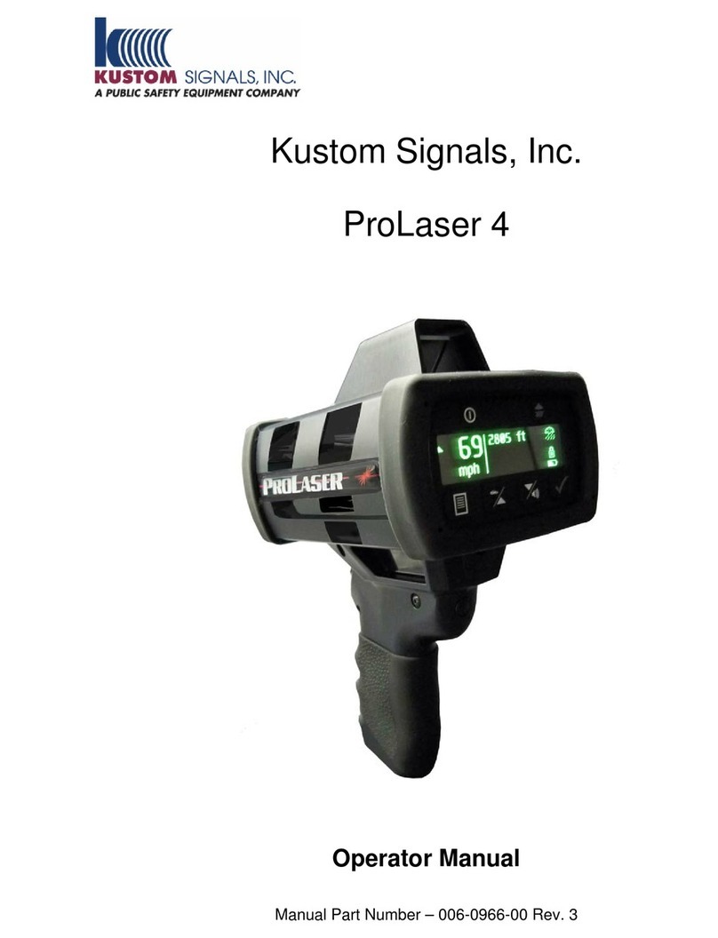 Public Safety Equipment KUSTOM SIGNALS ProLaser 4 Operator's manual
