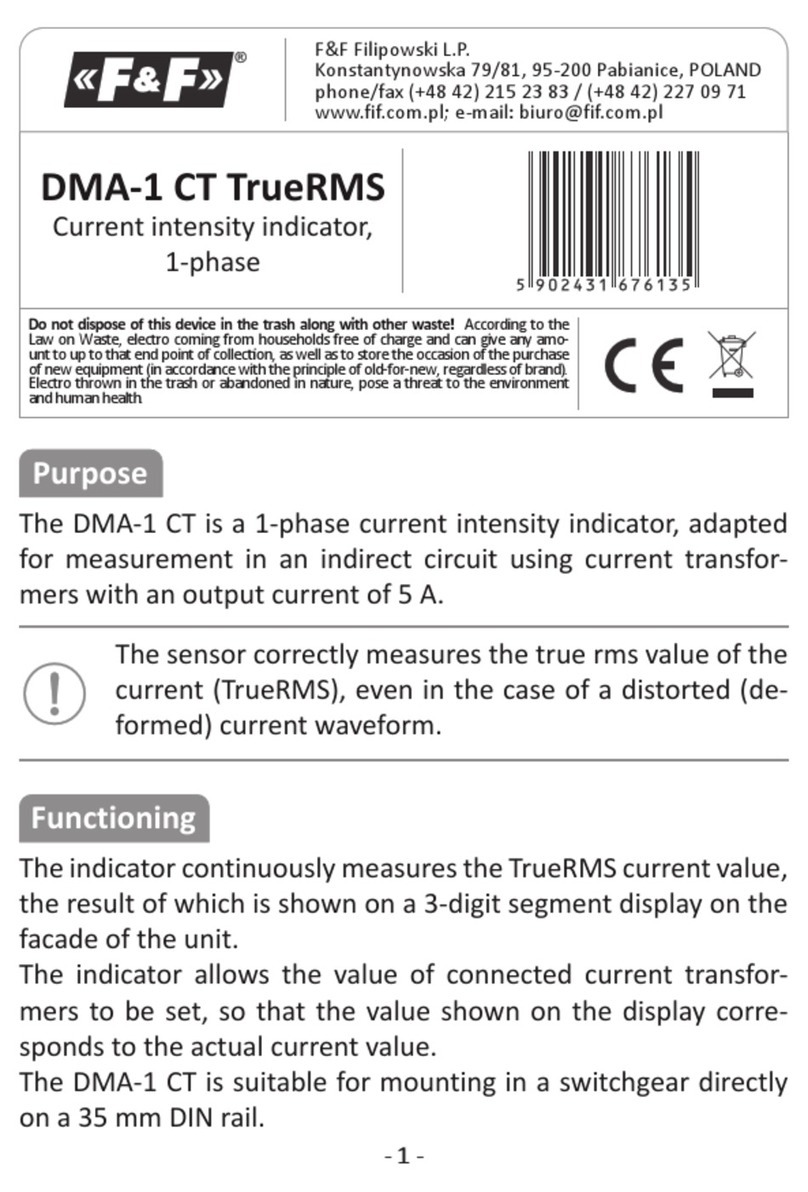 F&F DMA-1 CT TrueRMS quick start guide