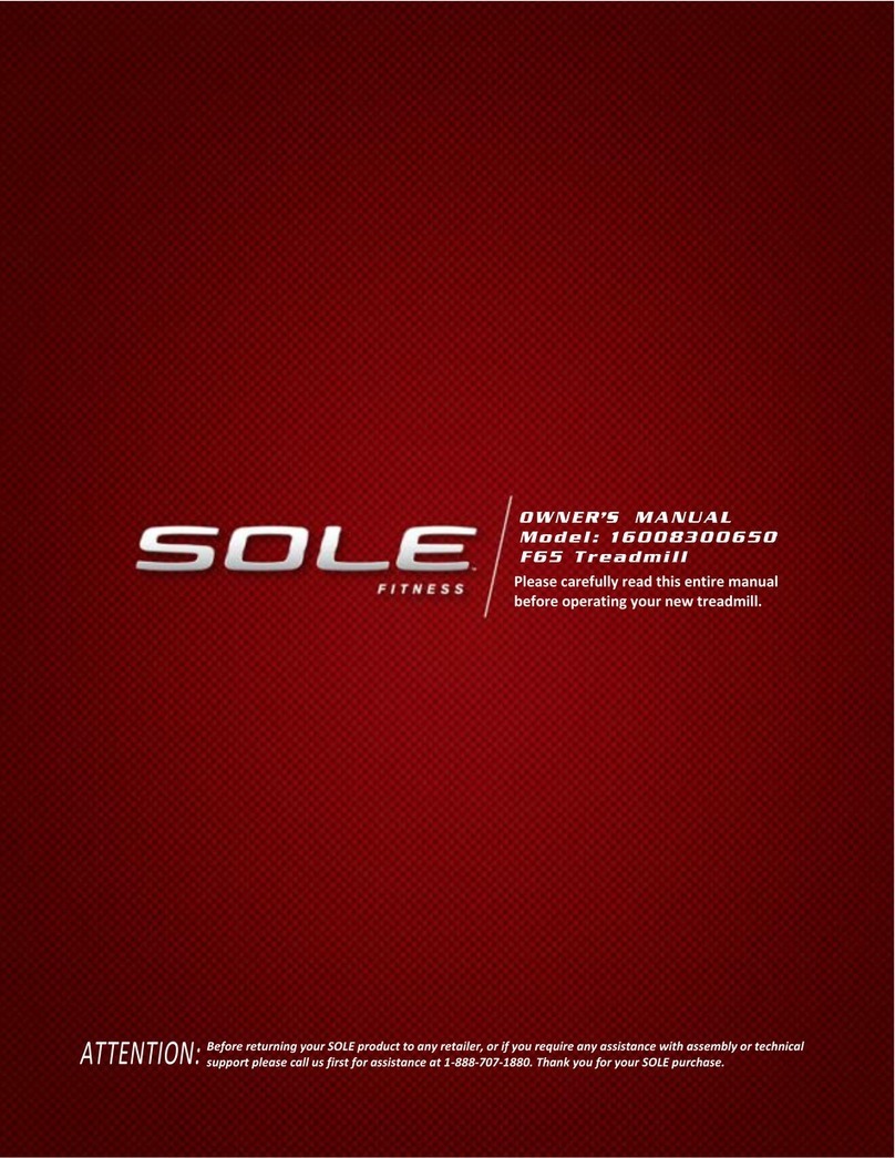 Sole Fitness F65 owner's manual
