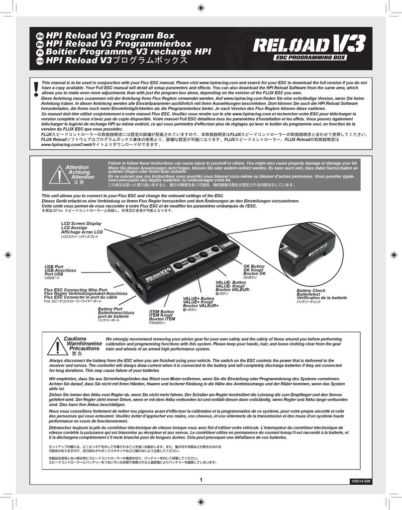 HPI Racing RELOAD V3 instruction sheet HPI Racing RELOAD V3 instruction sheet