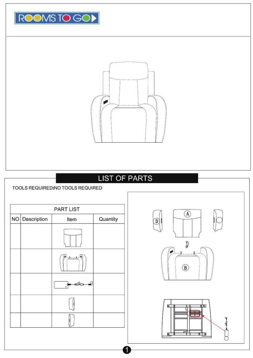 ROOMS TO GO 11703724 quick start guide ROOMS TO GO 11703724 quick start guide