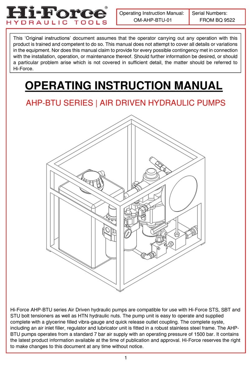 Hi-Force AHP-BTU Series Instruction Manual