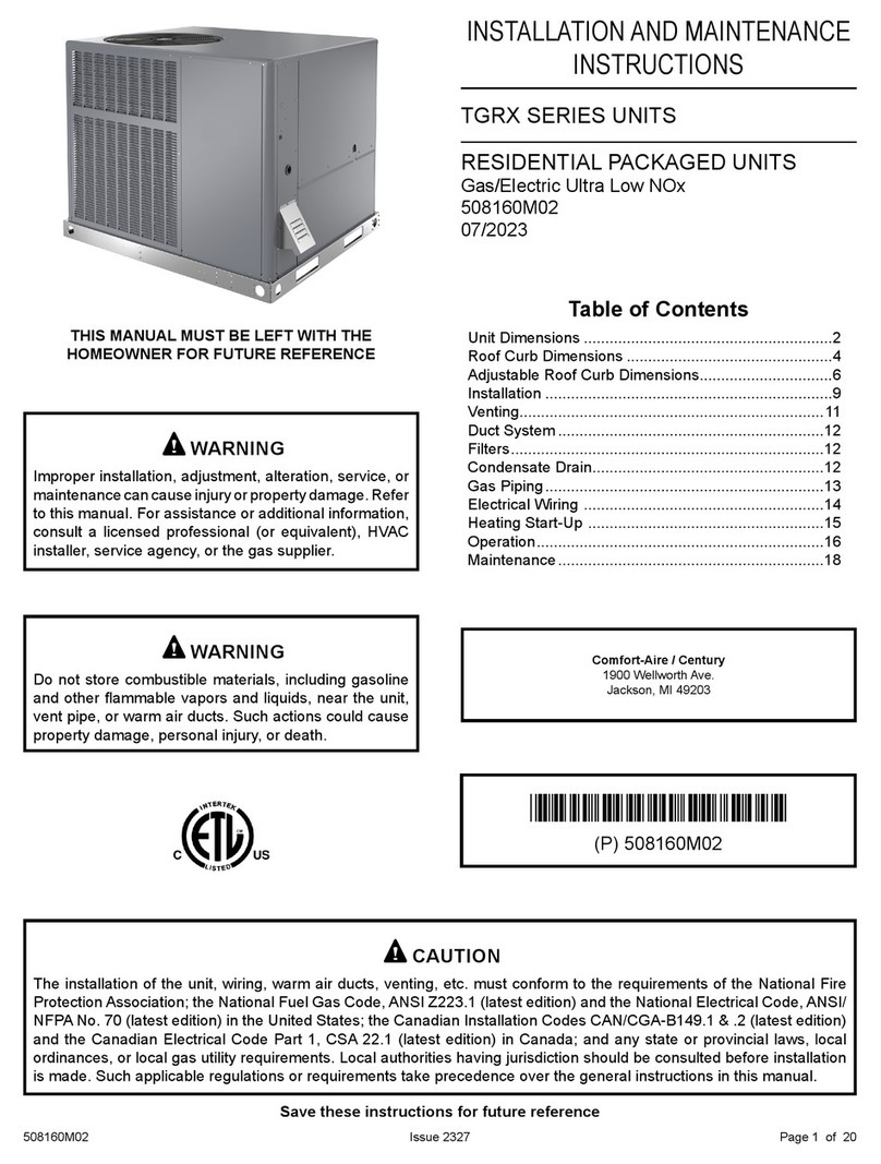 Mars TGRX Series Installation and maintenance instructions