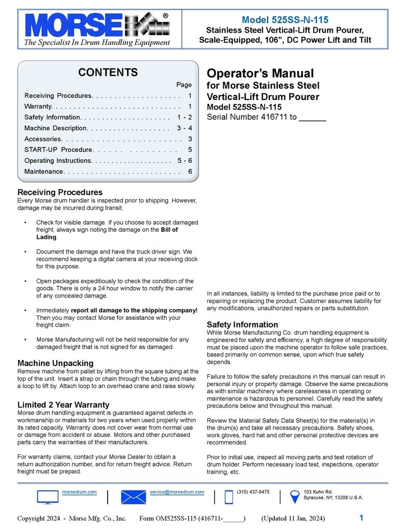 morse 525SS-N-115 Operator's manual