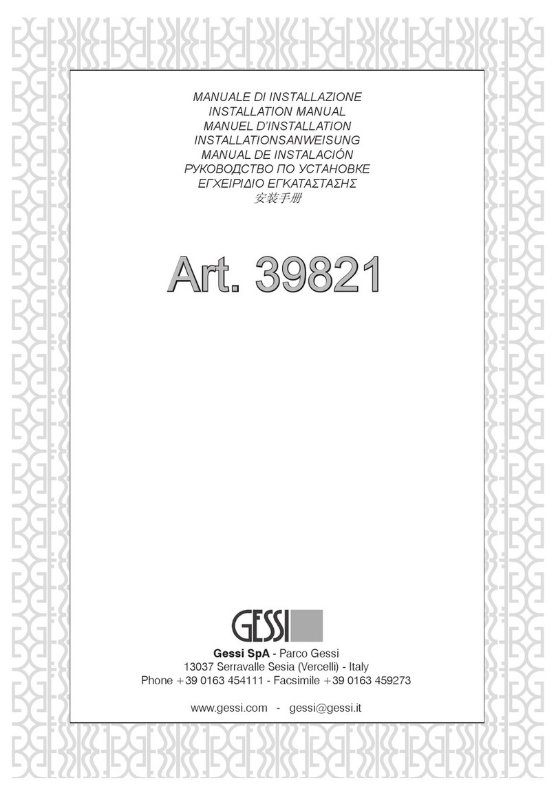 Gessi 39821 User manual