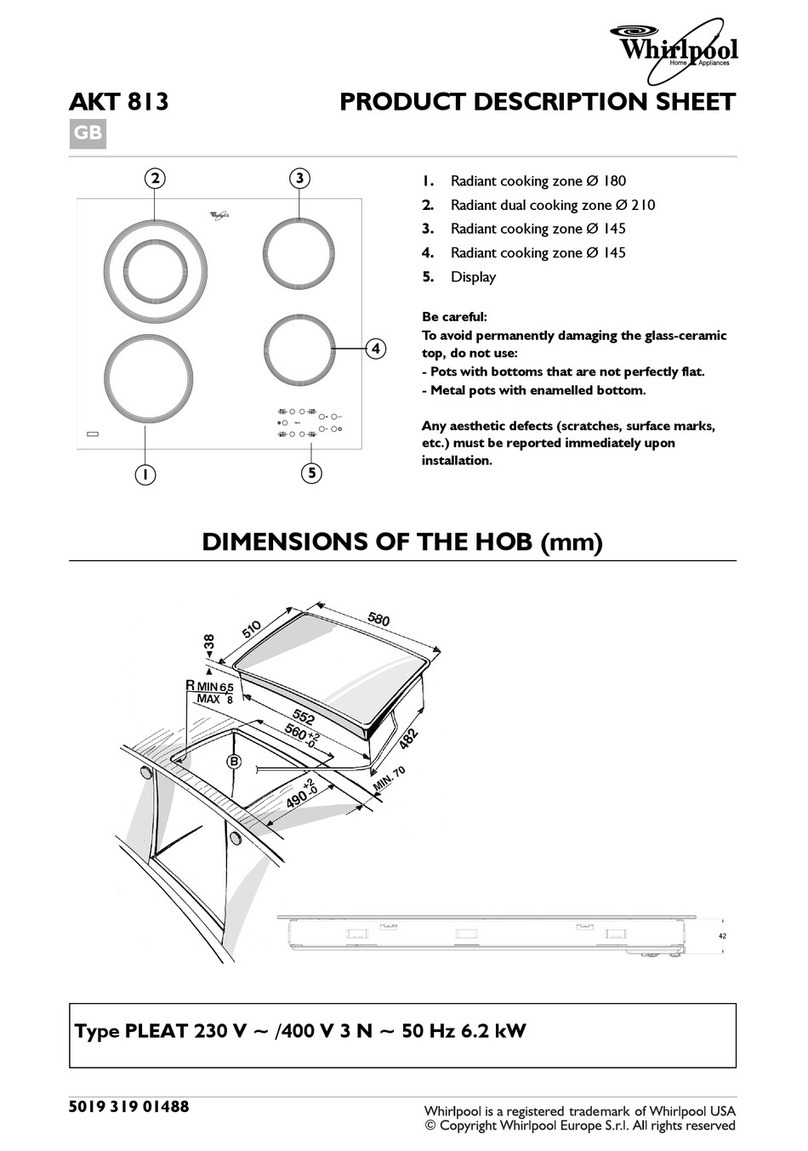 Whirlpool AKT 813 User manual Whirlpool AKT 813 User manual