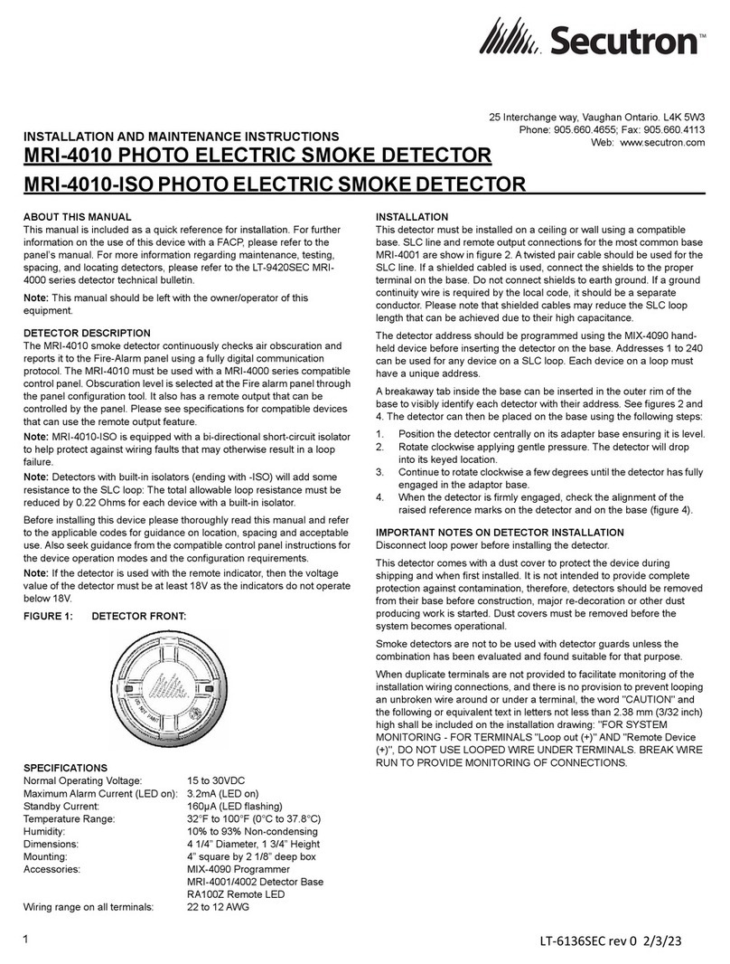 Secutron MRI-4010 User manual