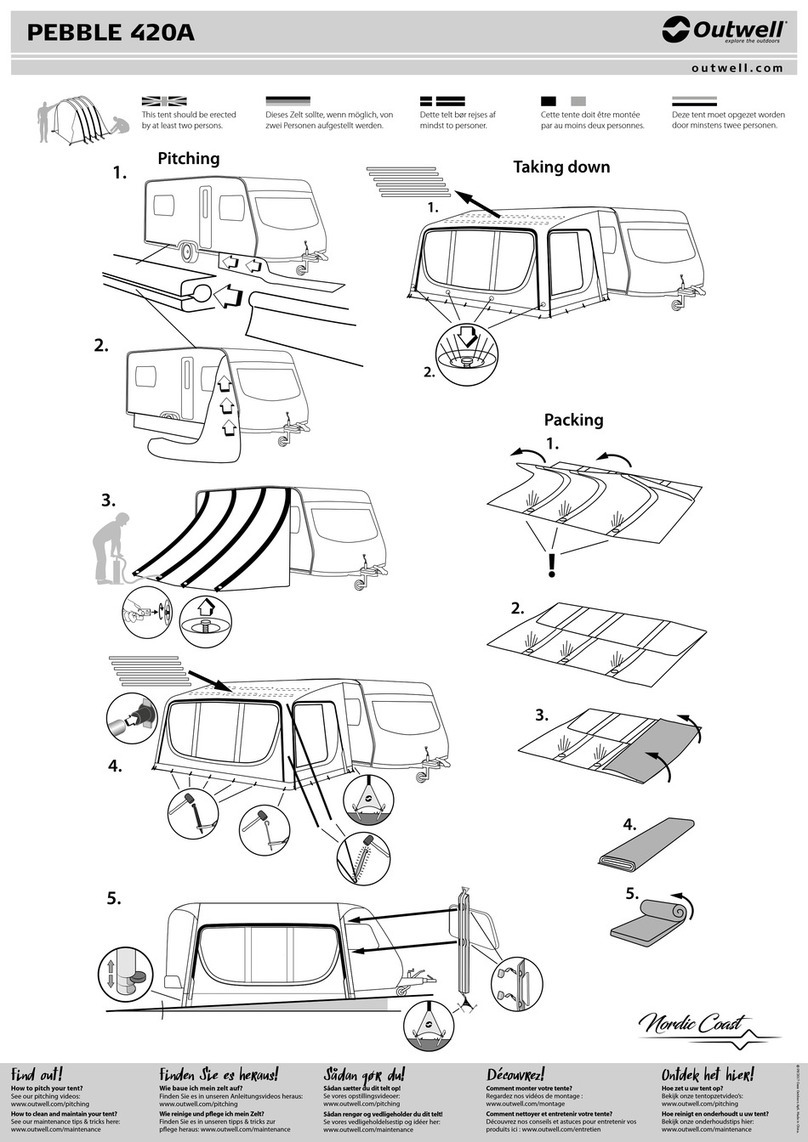 Outwell PEBBLE 420A quick start guide