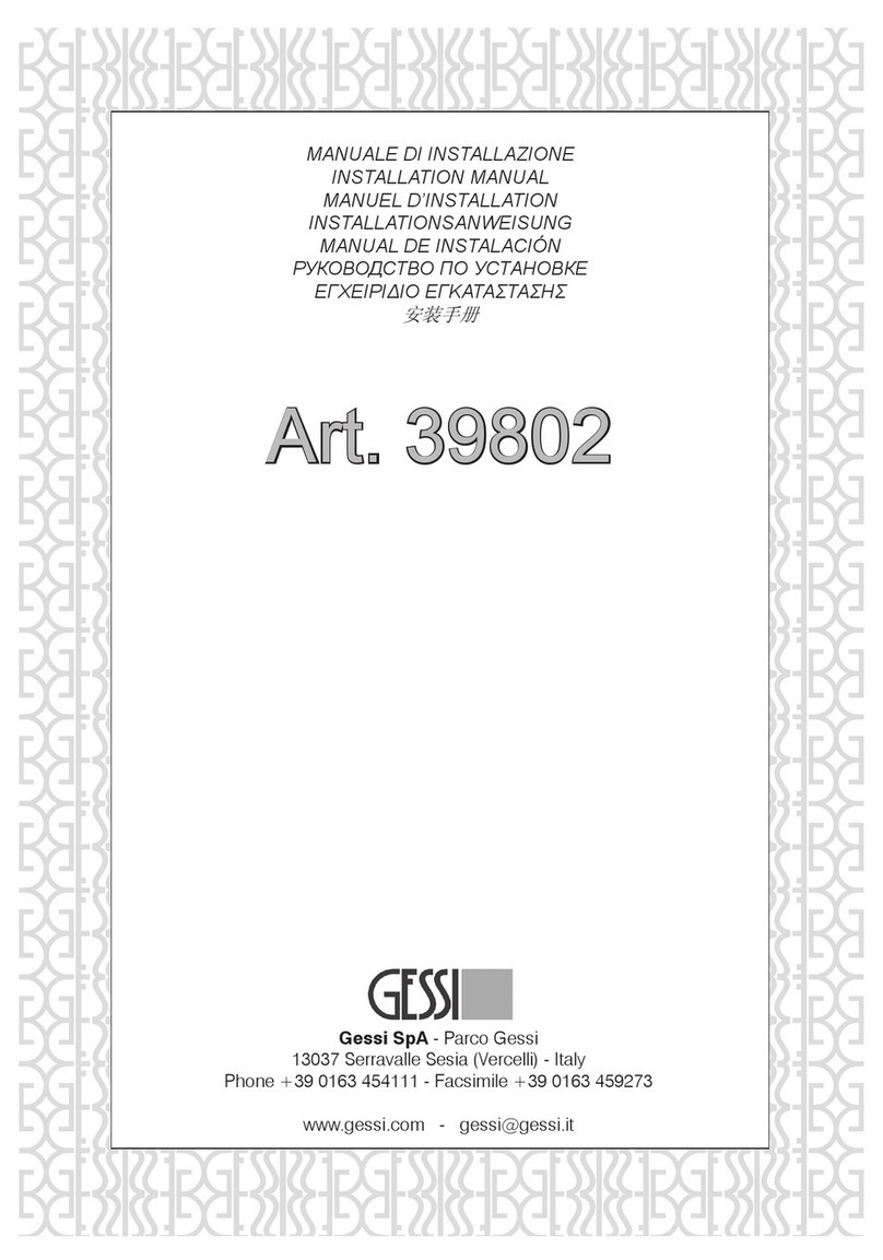 Gessi 39802 User manual