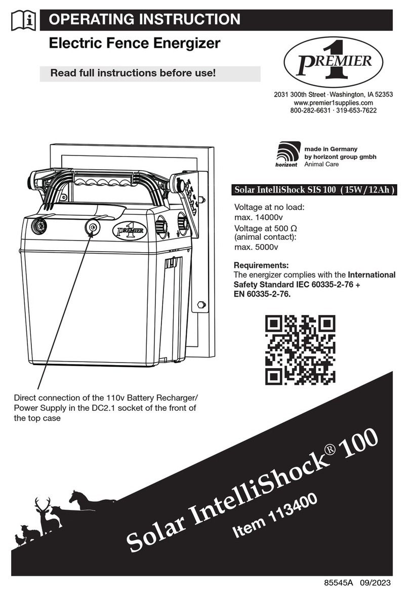 Premier Solar IntelliShock SIS 100 operating instructions