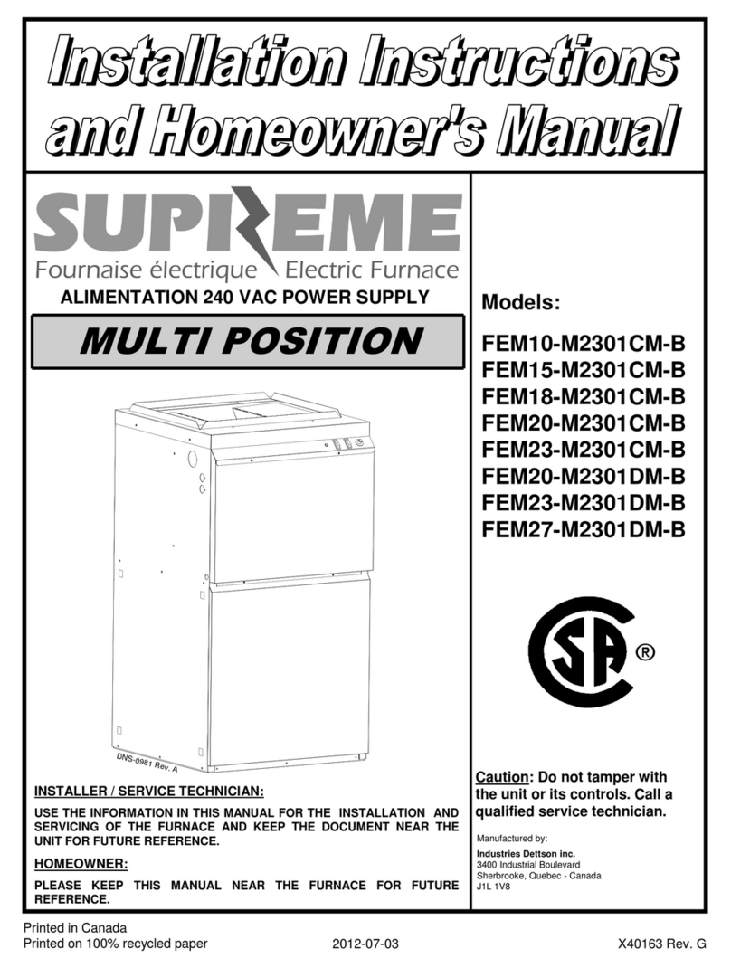 SUPREME FEM10-M2301CM-B User manual