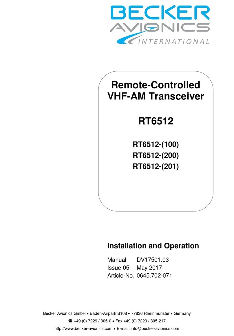 Becker RT6512-100 Installation & operation