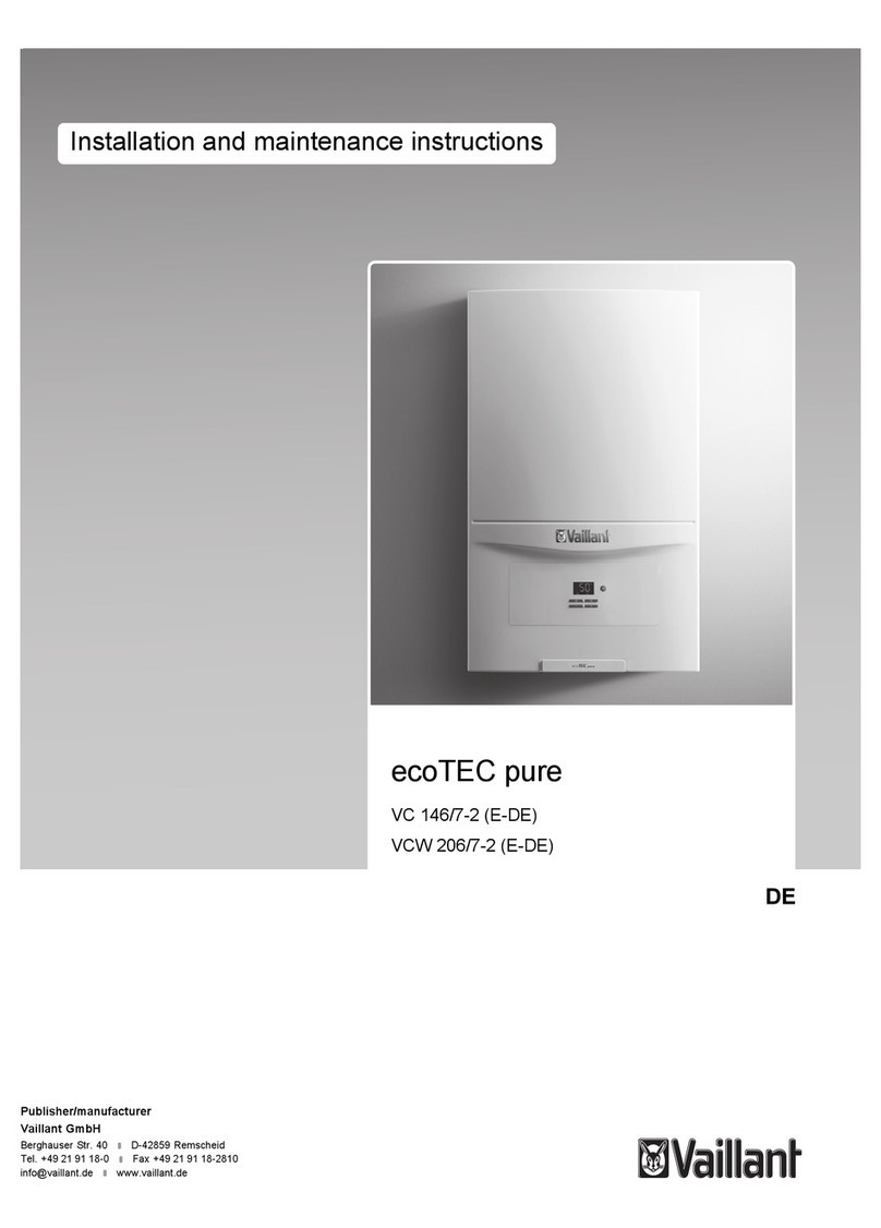 Vaillant ecoTEC pure VCW 206/7-2 User manual