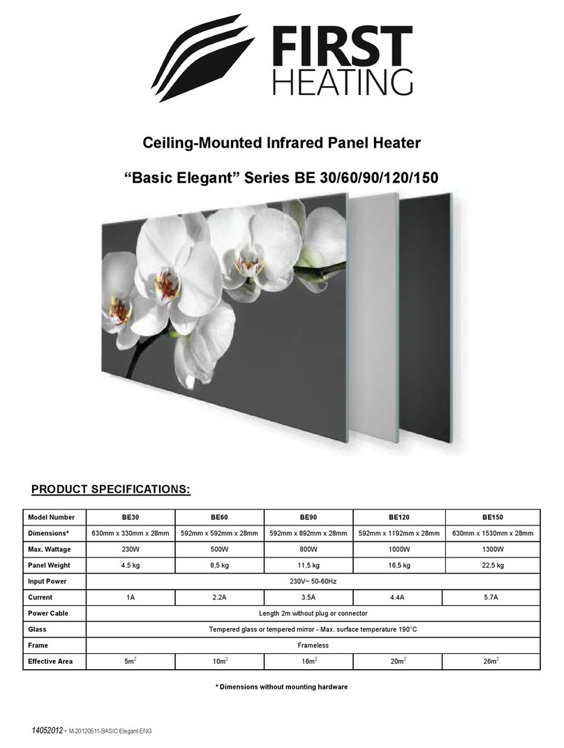 First Heating Basic Elegant Series quick start guide