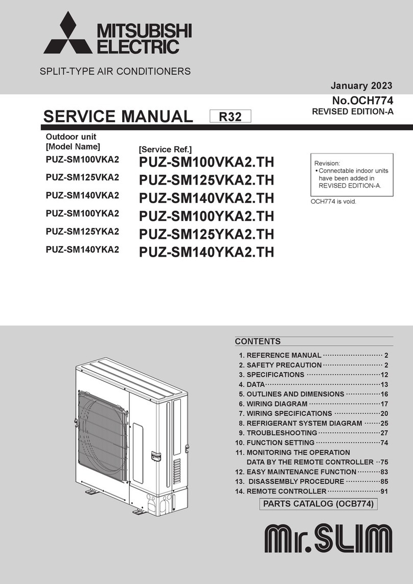 Mitsubishi Electric PUZ-SM100VKA2 User manual