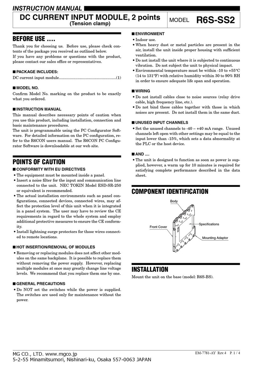 MG R6S-SS2 instruction manual